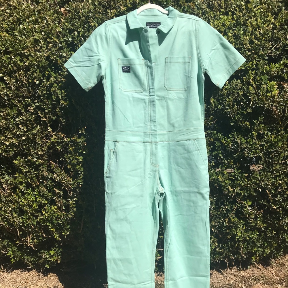 Wildfang S/S Aqua coveralls Small NWT